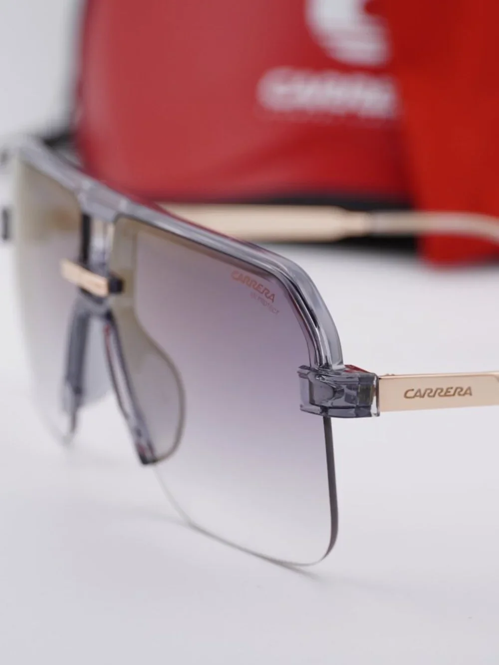 CARRERA 1066/S 0KB7 FQ Aviator Sunglasses - Grey / Gold Mirror
